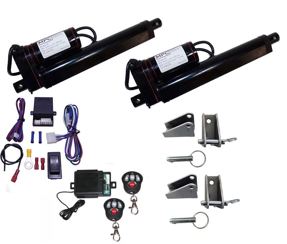 2 Heavy Duty Linear Actuator 12V 6" Black Includes Remote Switch Brackets eBay