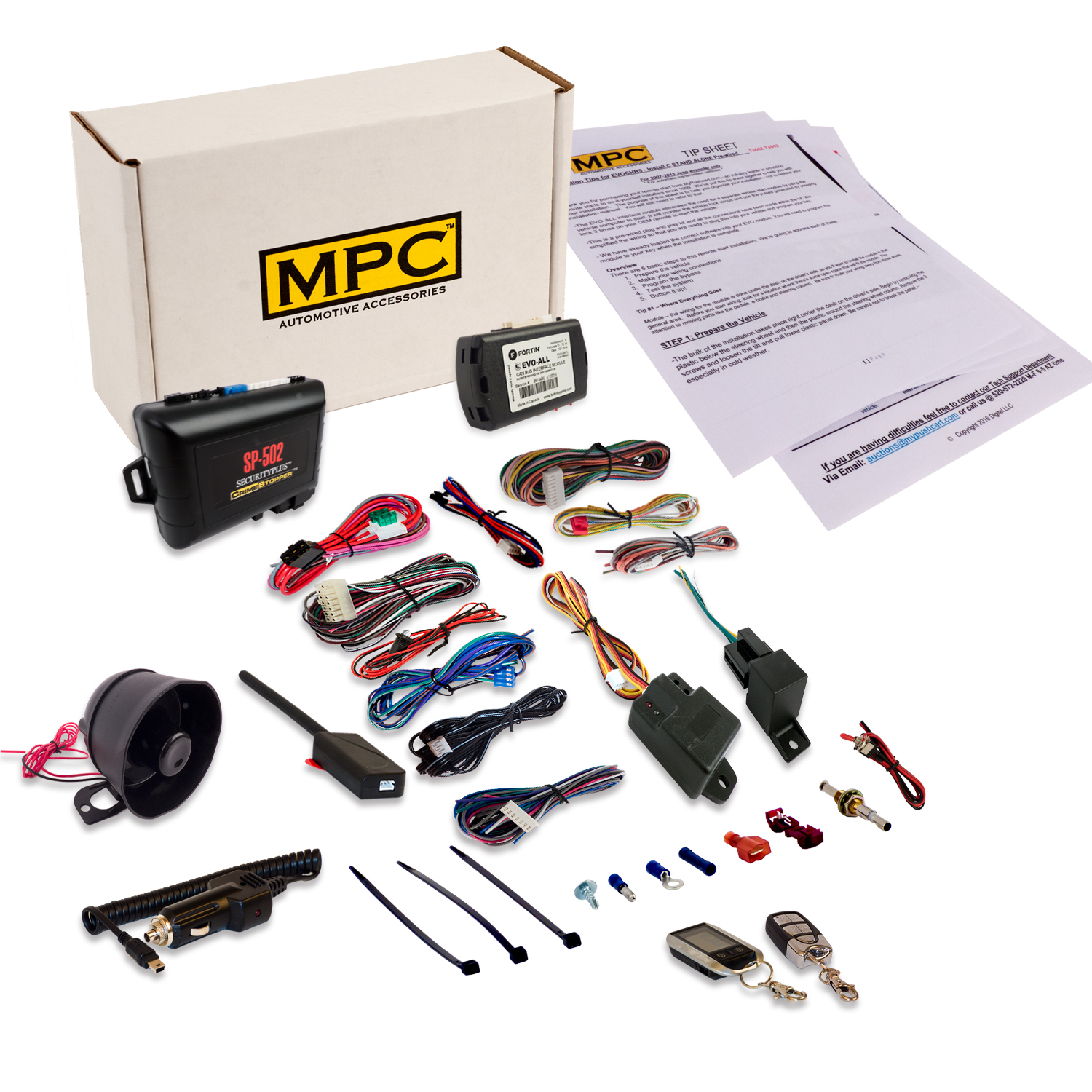 Deluxe 2Way Remote Starter & Car Alarm w/ Keyless Bypass for Honda