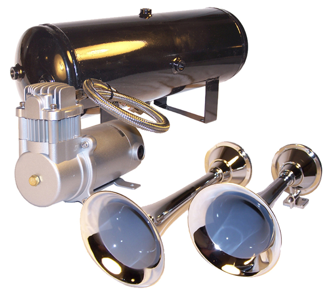Air Horns for Trucks; Dual Big Rig 29" w/100 Duty, 150 PSI 3Gallon