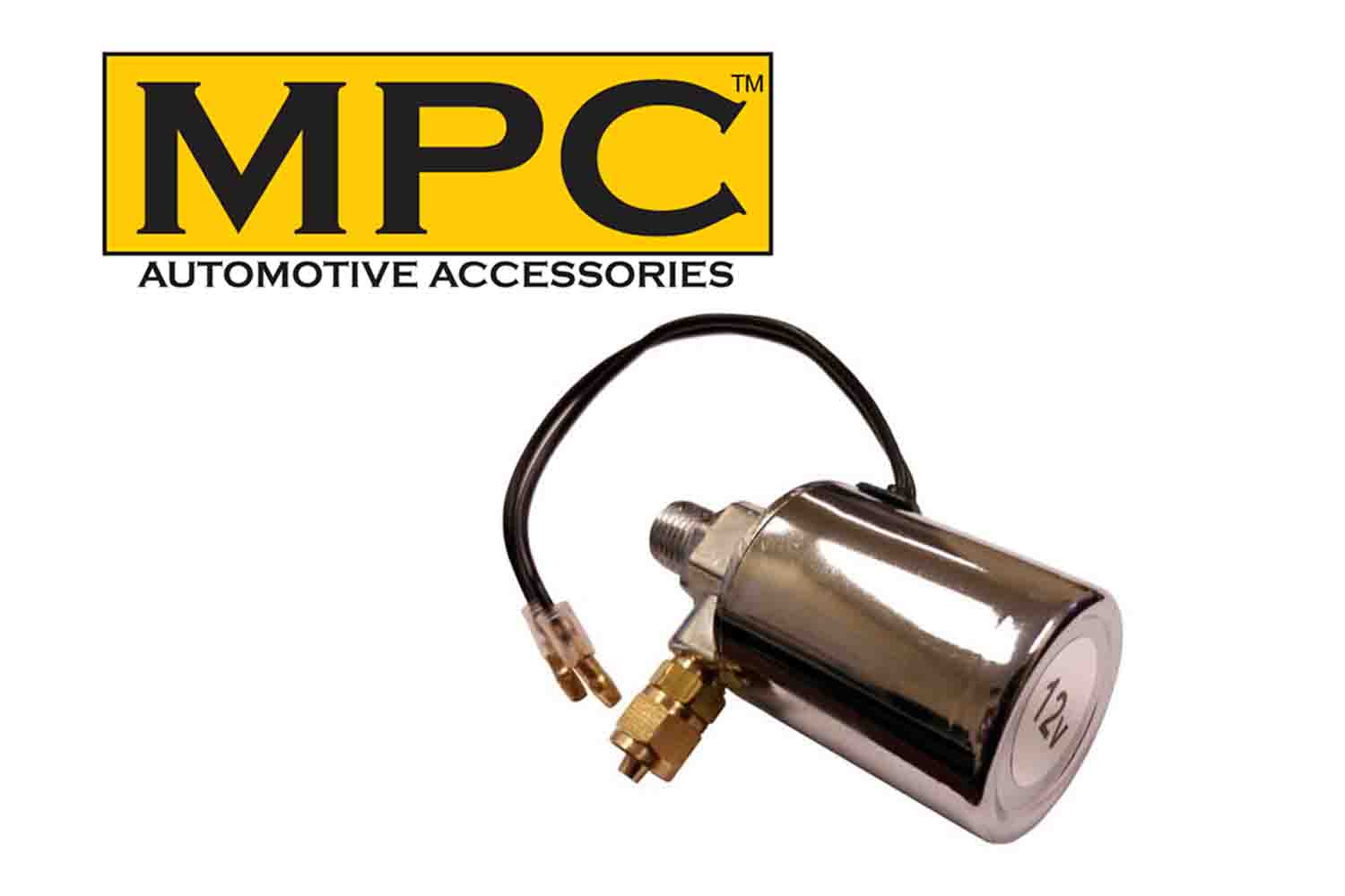 12Volt Electronic Air Solenoid for Air Horns 1/4" Tube in, 1/4 NPT Out